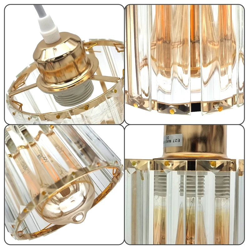 3-Wege Glas Hängelampe für Wohn & Esszimmer - Modern - Pendelleuchte ~ 3245