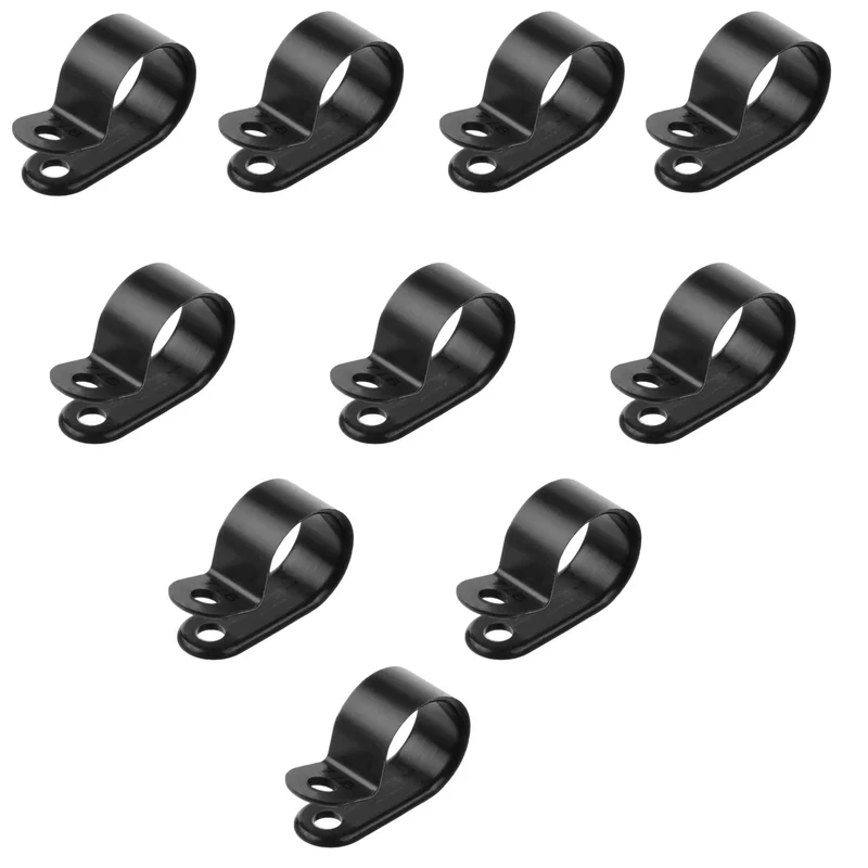 Schwarze Kunststoff P Clips Klemmbefestigungen für Kabelkanal ~3241