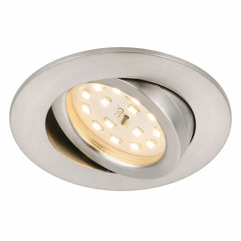 LED Einbaustrahler 68 mm dimmbar – ultraflach 30 mm, schwenkbar, 230 V | Briloner