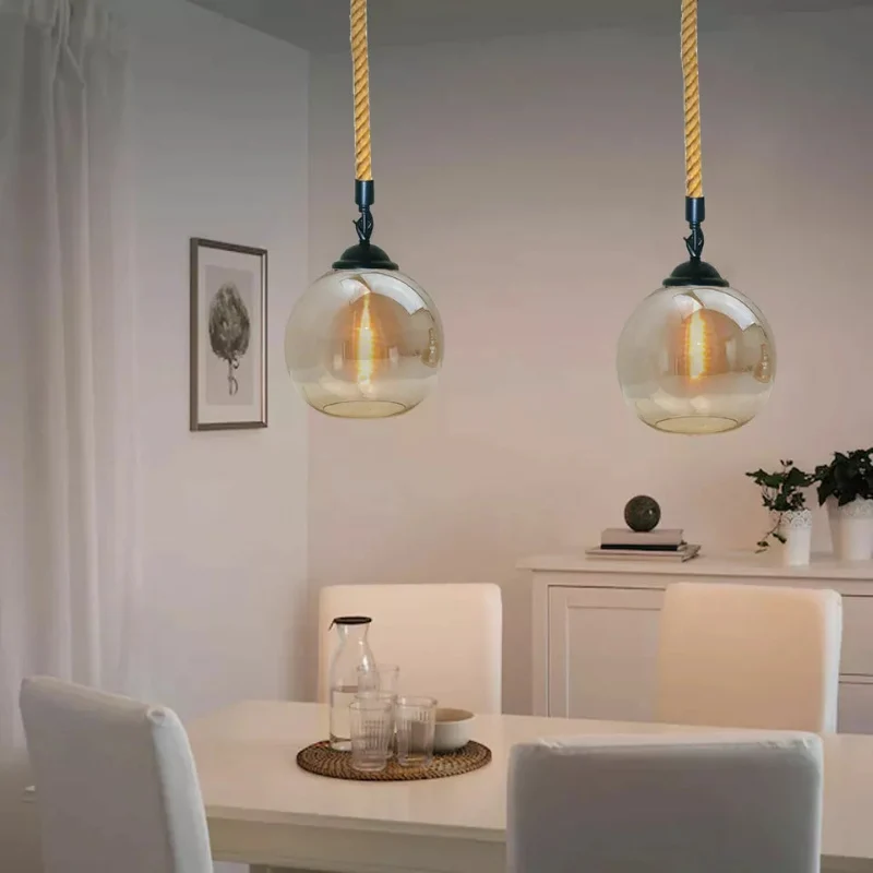 Glas-Lampenschirme für Hänge, Wandleuchte creme bernstein ~3184