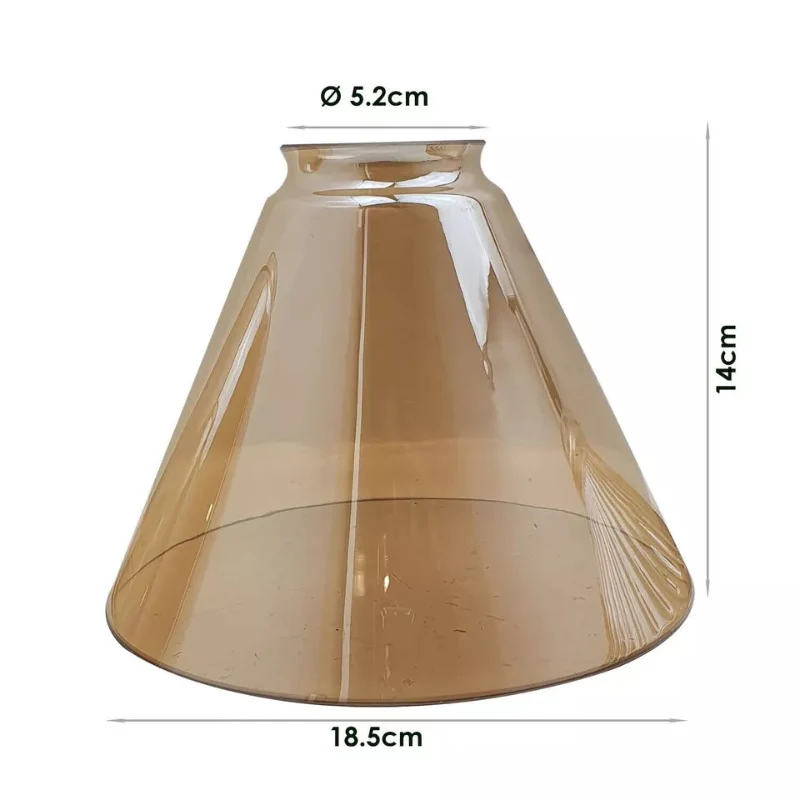 Glas-Lampenschirme für Hänge, Wandleuchte creme bernstein ~3184