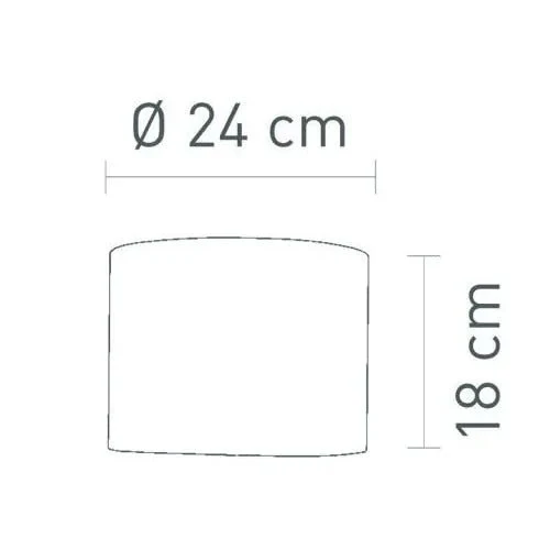 Lampenschirm Stoff weiß rund Zylinder E27 Ø 24 cm Tischlampe
