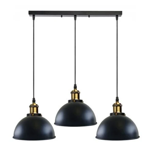 Pendelleuchte Set Schwarz Industries Vintage Hängelampe Deckenlampe~3022