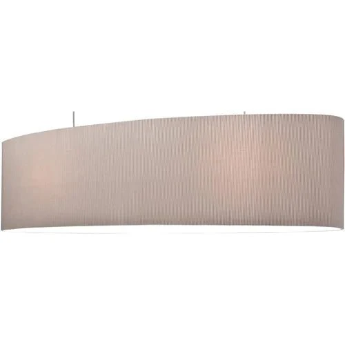 XXL Lampenschirm plissiert oval Sand für Pendelleuchte 2x E27 110 cm