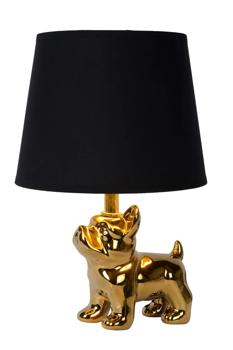 Tischlampe Extravaganza Sir Winston mit Stoffschirm und Porzellansockel