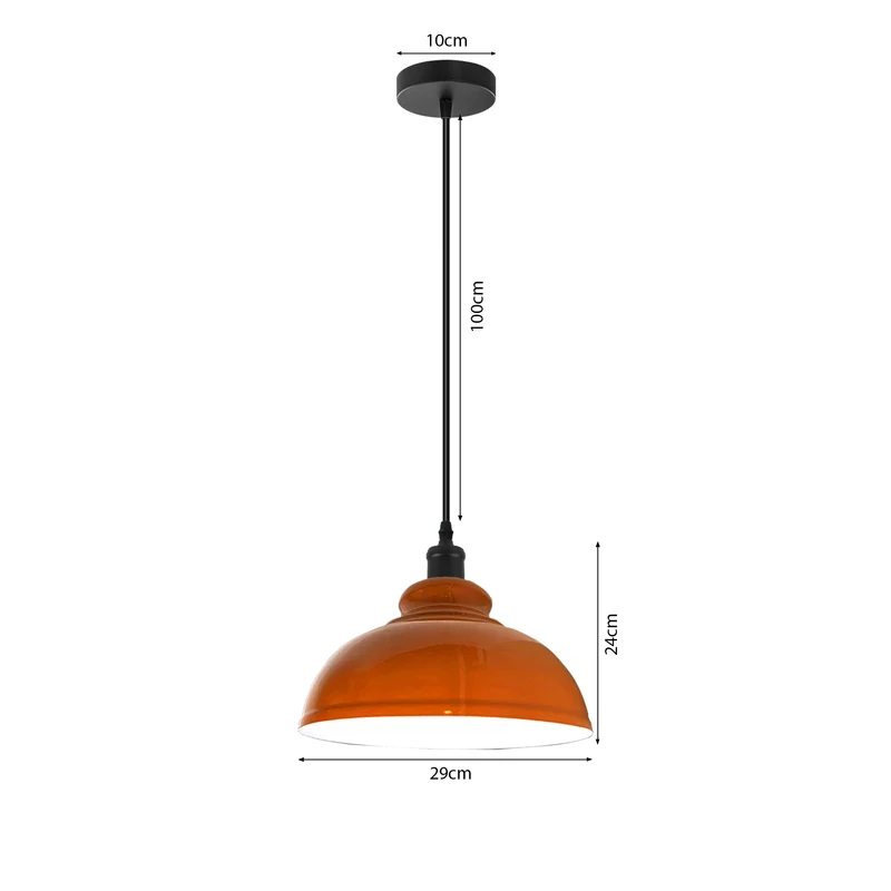 Industrielle Decken-Hängeleuchte mit Metallschirm ~2956