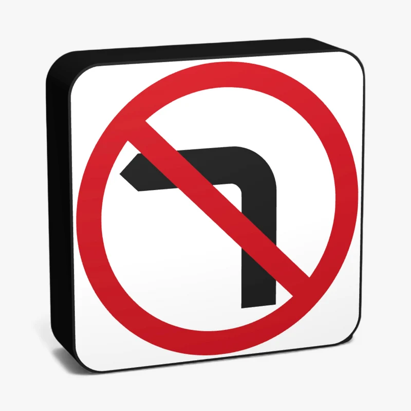 No Left Turn Lampe
