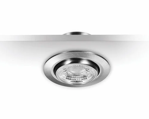 3er Set LED Einbaustrahler silber IP44 60 mm – dimmbar & schwenkbar – Malmbergs MD-13