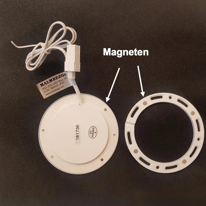 3er Set LED Spots Aufputz & Möbeleinbau dimmbar weiß – Malmbergs MD-305 – 9W / 57 mm
