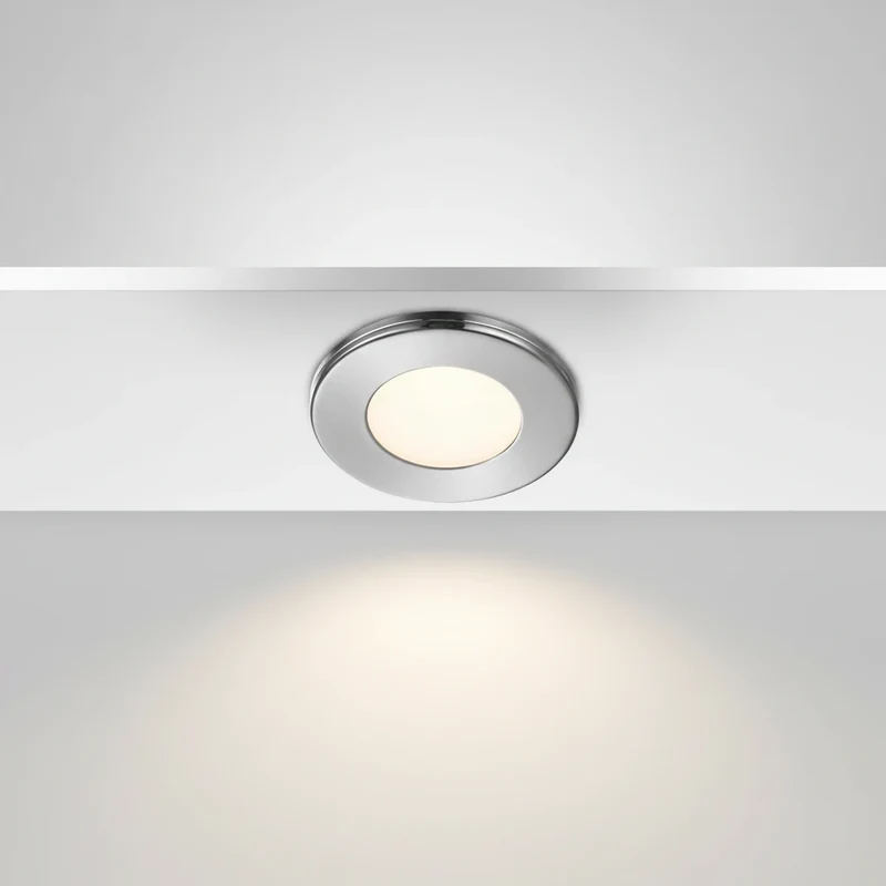 3er Set LED Spots Möbelleuchten 57mm dimmbar silber – Ultra Slim 6mm – Malmbergs MD-305
