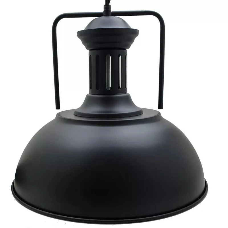 Industrielle Pendelleuchte schwarz modern Hangelampen~3172