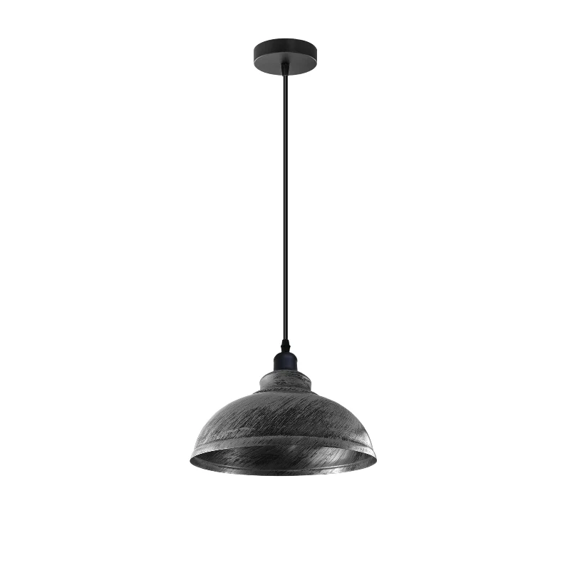 Pendelleuchten vintage, gebürstetes Silber ,Innenlampe~2947