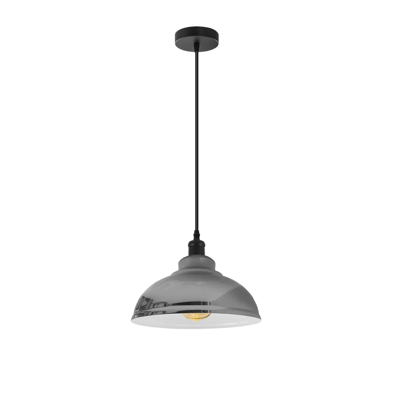 Gutsherrenleuchte Chrom – Vintage Industrie Pendelleuchte Tresen | Ø29cm | E27 ~2949
