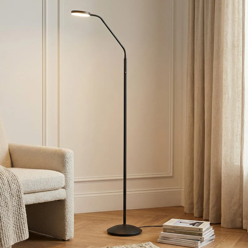 B-Ware Lindby Stehleuchte Standlampe LED Akku Elvyn Dimmer Schwarz Verstellbar dimmbar