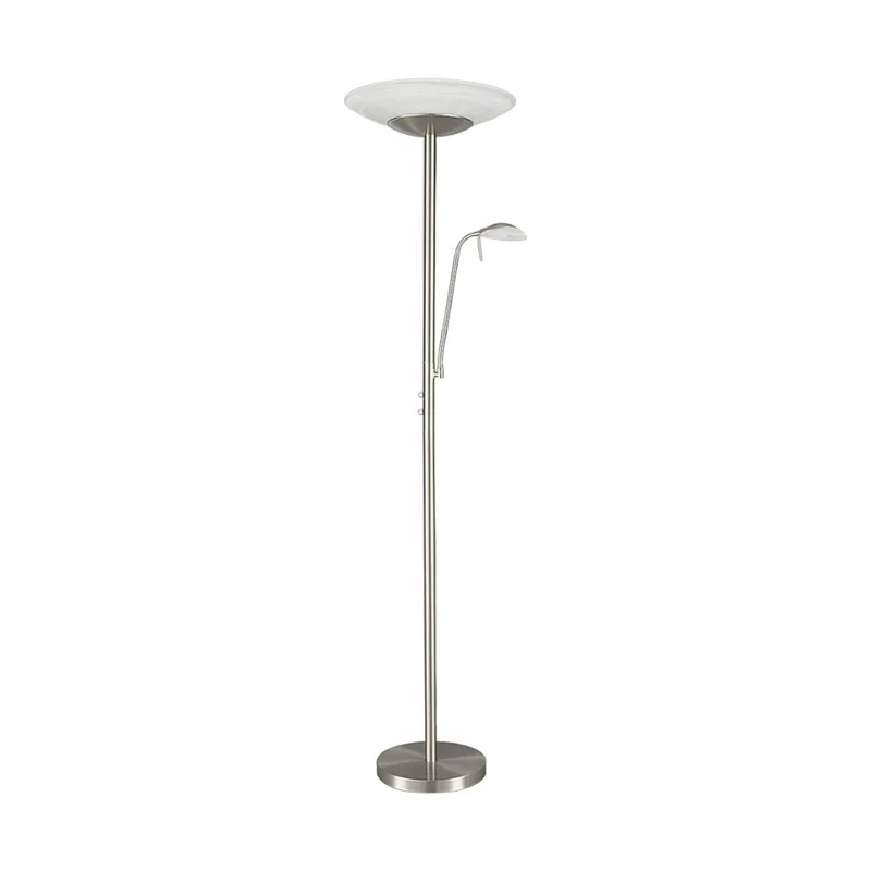 B-Ware Lindby Stehleuchte Deckenfluter LED Leselicht Ragna nickel dimmbar Leselampe