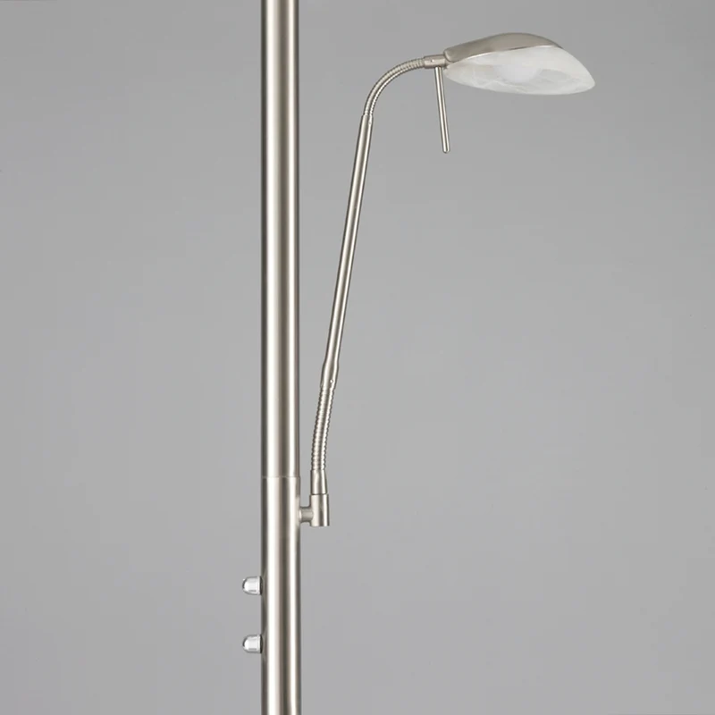 B-Ware Lindby Stehleuchte Deckenfluter LED Leselicht Ragna nickel dimmbar Leselampe