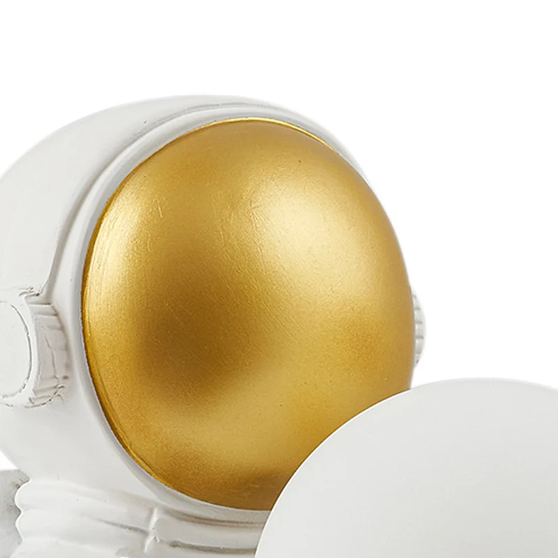 B-Ware Lindby Tischleuchte Kosmo LED Lampe Astronauten Design Keramik Glas weiß gold