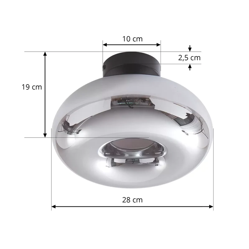 B-Ware Lindby Zehra Deckenleuchte aus Glas Deckenlampe Deckenlicht Licht Lampe Leuchte