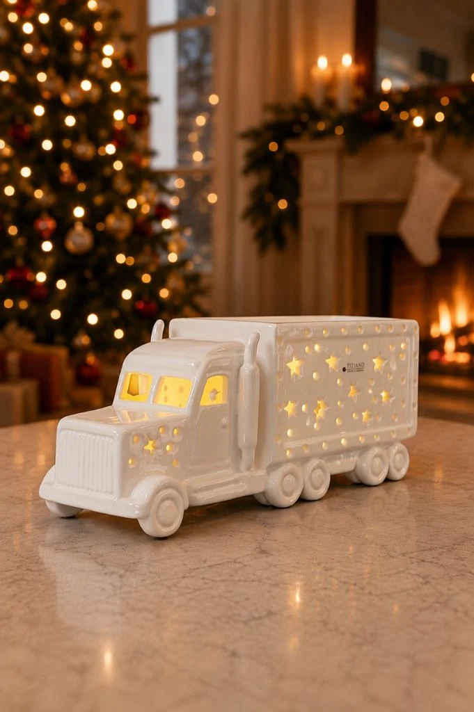 Deko Tiziano Truck LED creme-weiß