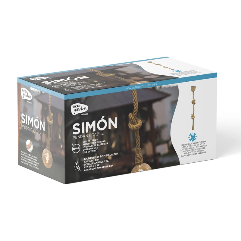 Hängelampe aus Juteschnur SIMON