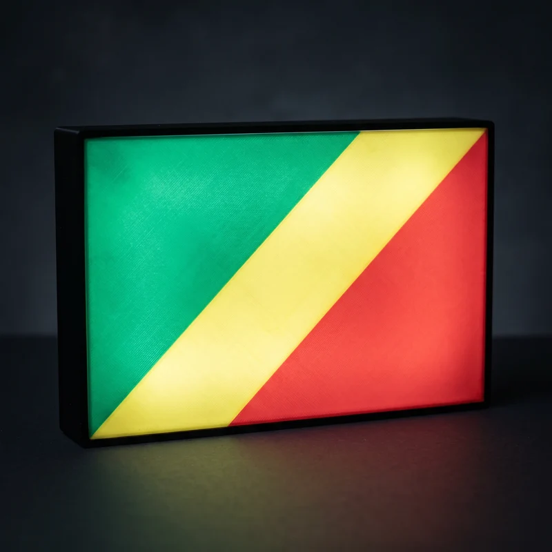 Republik Kongo Flagge Lampe