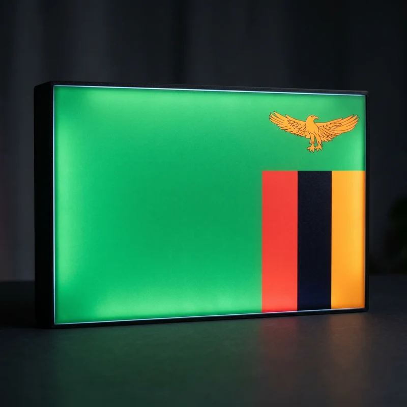 Sambia Flagge Lampe