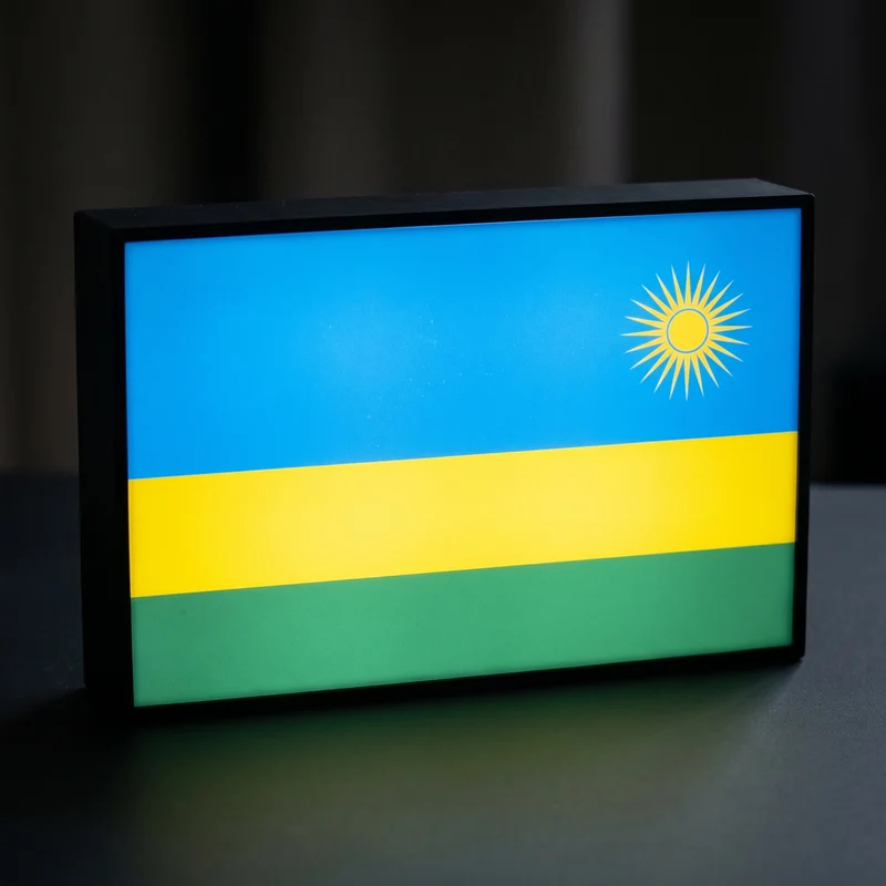 Ruanda Flagge Lampe
