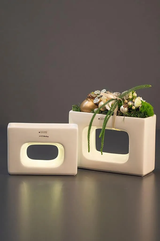 Pflanzgefäße Quadro LED flach