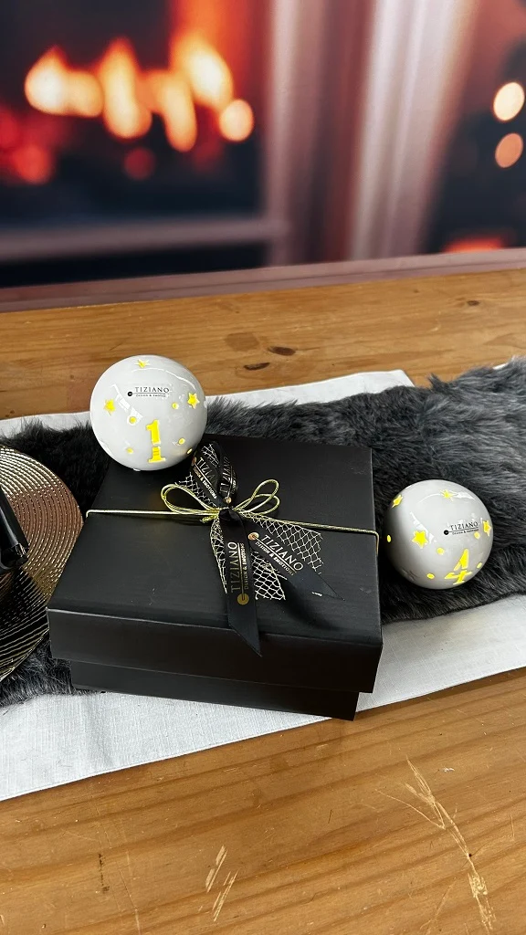 4er Set Adventskugel Canzo LED im Geschenkkarton