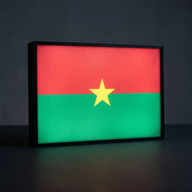 Burkina Faso Flagge Lampe