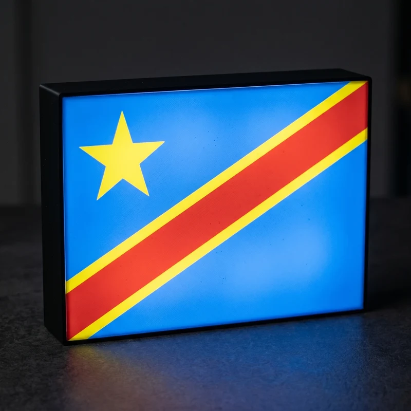 Demokratische Republik Kongo Flagge Lampe