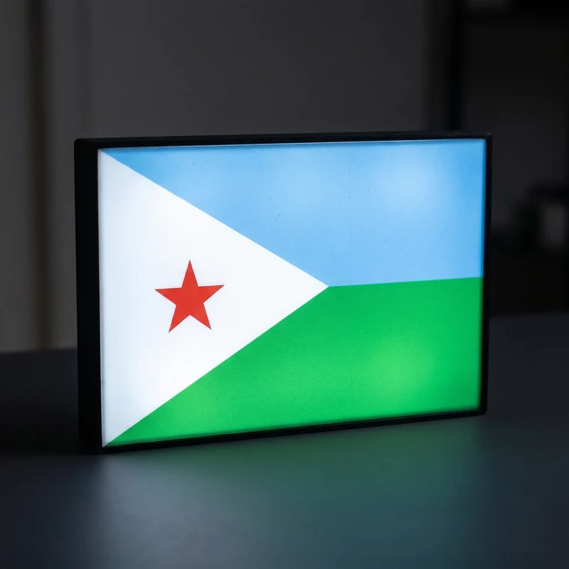 Dschibuti Flagge Lampe