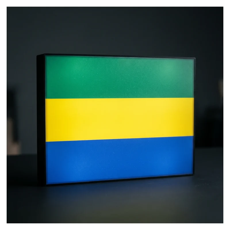 Gabun Flagge Lampe