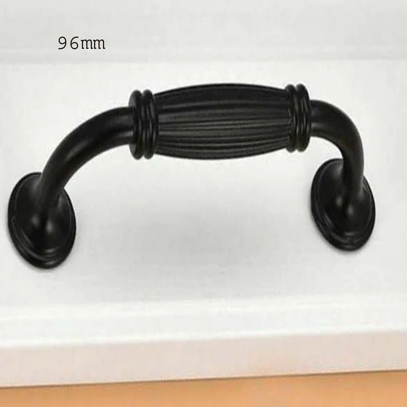 Möbelgriff im Vintage-Stil – Schwarz matt~2940
