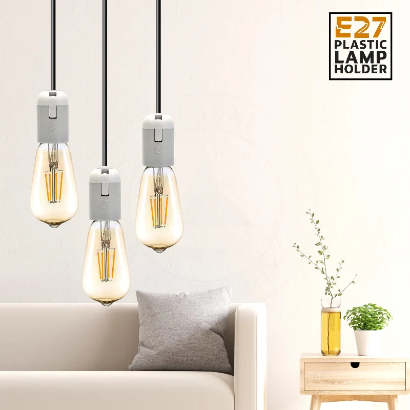 E27 Retro Glühbirnenfassung Kunststoff DIY ~2939