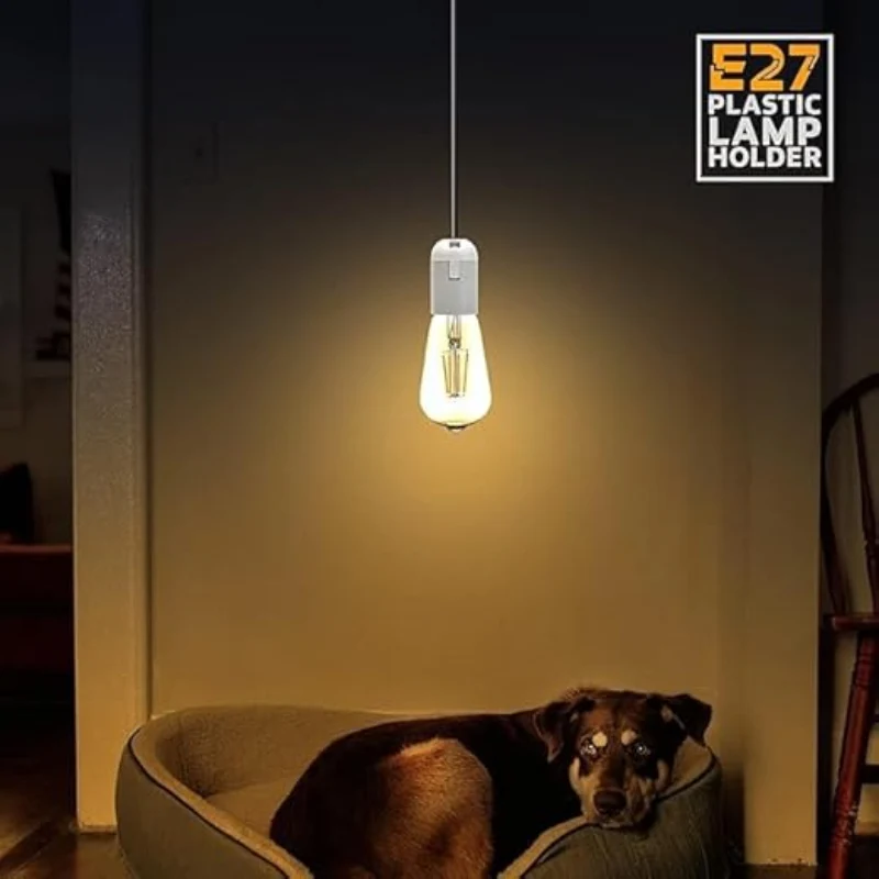 E27 Retro Glühbirnenfassung Kunststoff DIY ~2939