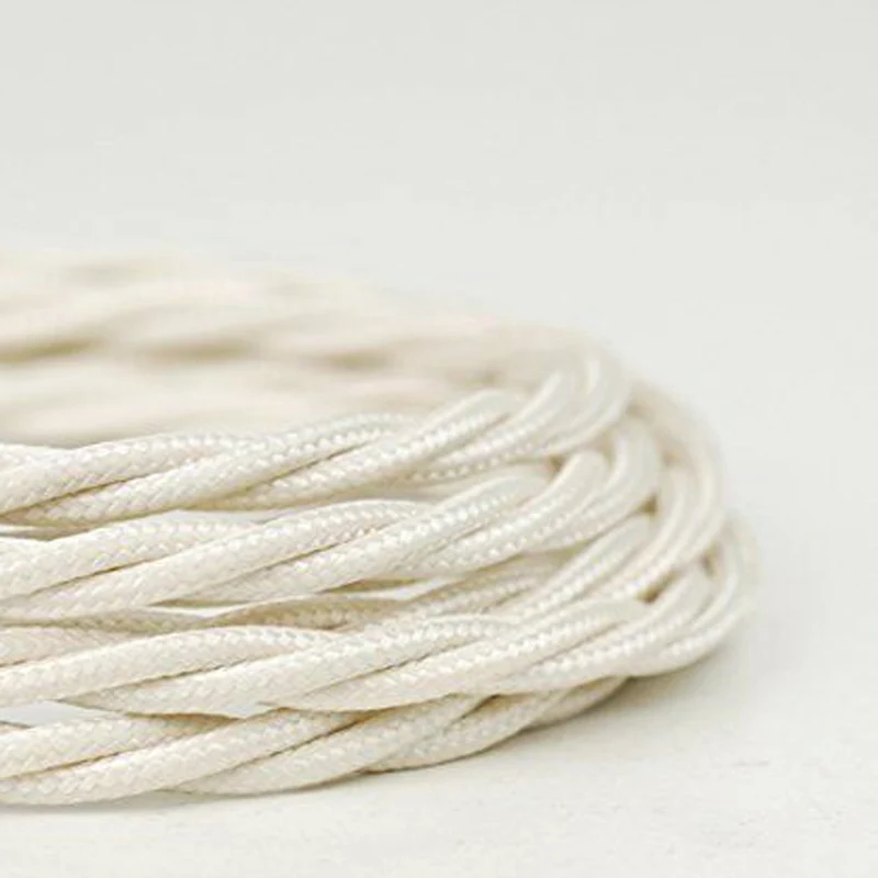 Vintage 2-adriges gedrehtes Seidenstoff kabel 0.75mm²:~1440