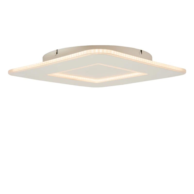 LED-Deckenleuchte Axelle 3-Stufen dimmbar quadratisch Warmweiß Weiß 39,4cm