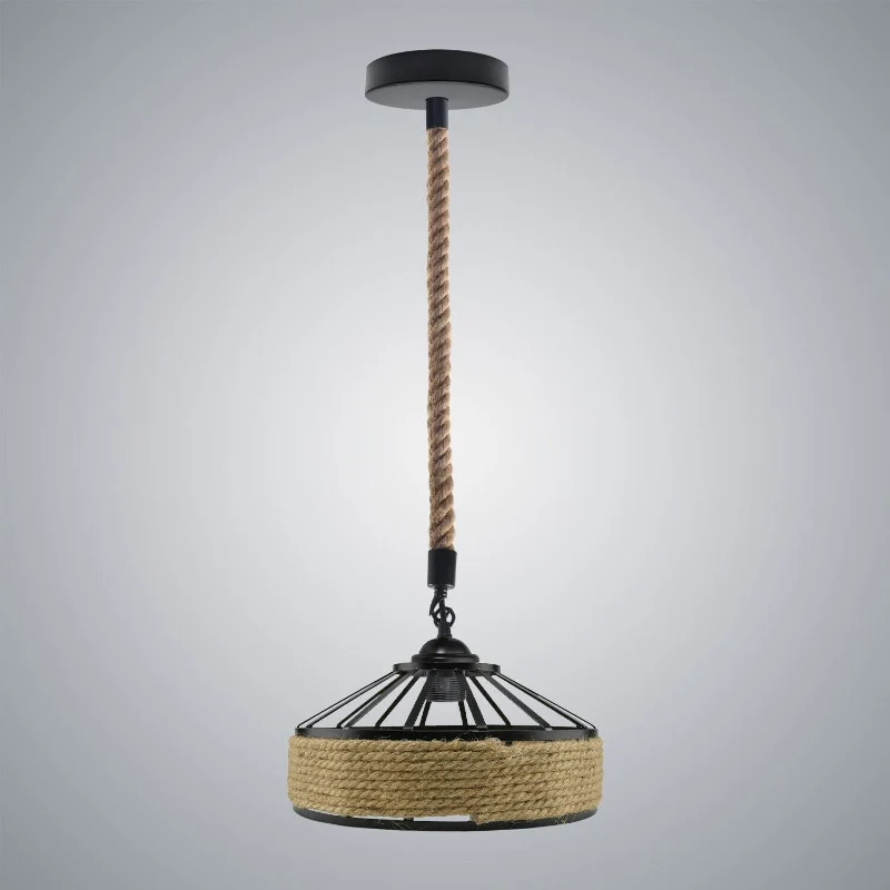 Hanfseil Pendelleuchte Ø30cm Höhenverstellbar~2936