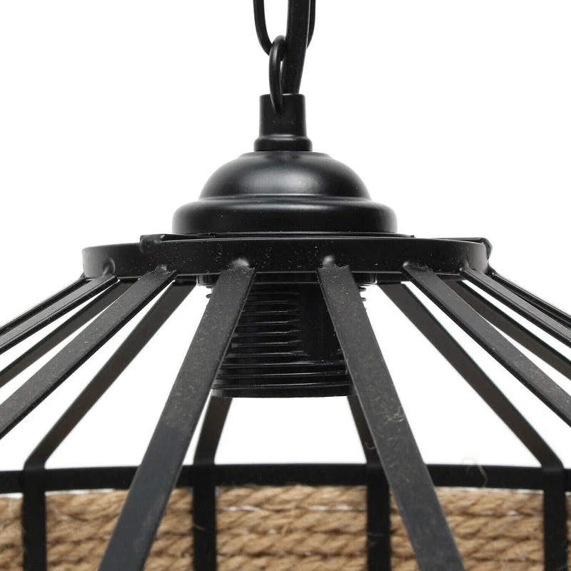 Hanfseil Pendelleuchte Ø30cm Höhenverstellbar~2936