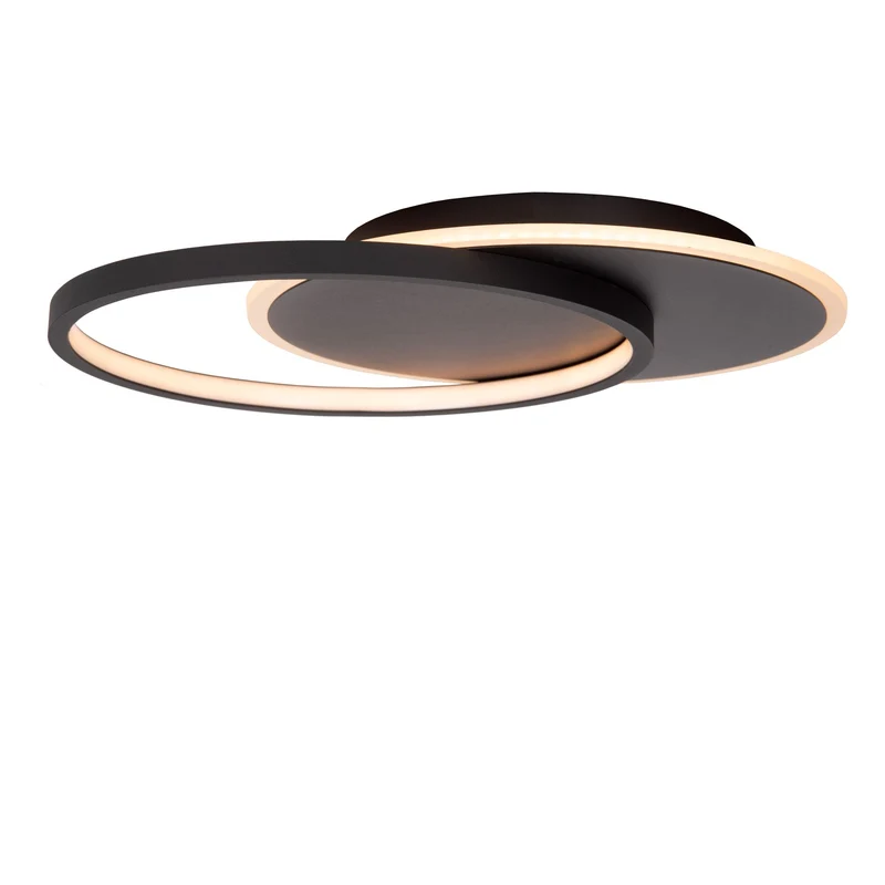 LED-Deckenleuchte Axelle mit 3 Dimmstufen Ø 29,5cm Schwarz