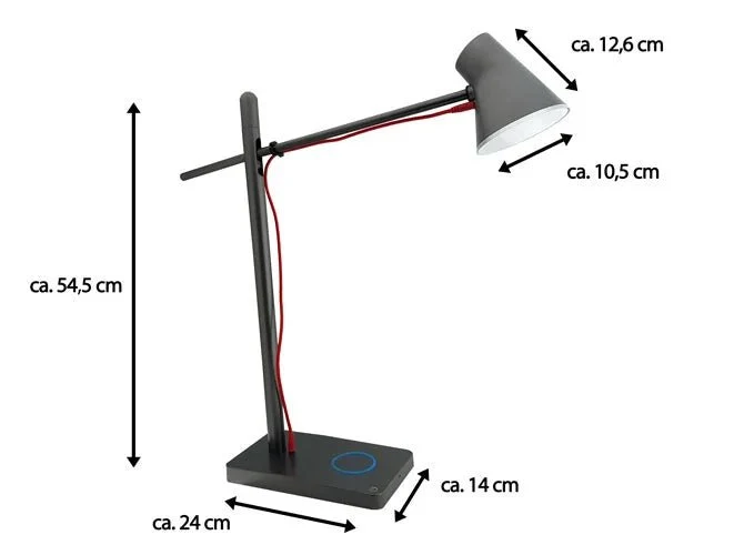 LED Schreibtischlampe dimmbar mit Touch & USB – Flexible Leselampe für Büro & Homeoffice