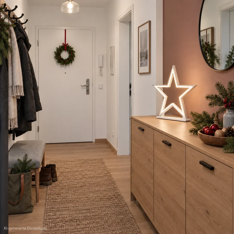 LED Stern Tischlampe "Lucy" 53 cm – Holz Weiß – Weihnachtsstern Lampe von Sompex