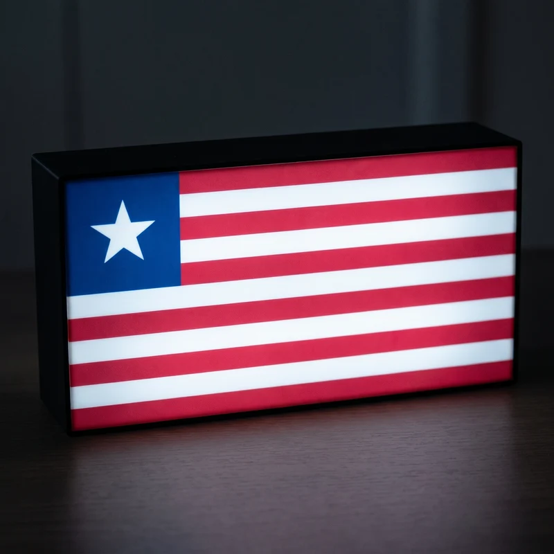Liberia Flagge Lampe