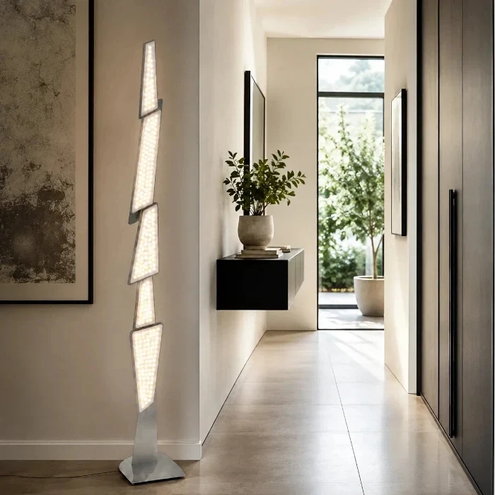 Indirekte LED Stehlampe SPACY – dimmbare Design-Stehleuchte als Wallwasher, 2000 Lumen, Touch-Dimmer