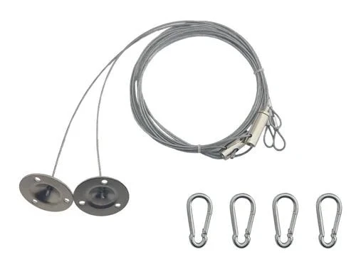 Seilabhängung verstellbar LED Panel 2er Set Montageset 1,5m Karabinerhaken | Paulmann