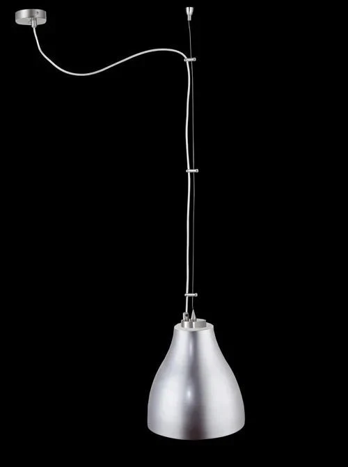 Pendelleuchte Metall silber matt – Industrial Design & Loft Style Ø 28 cm