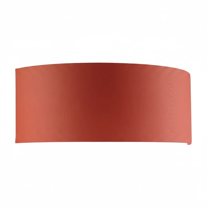 Halbrunde Wandleuchte mit Stoffschirm Rot – flach, E14 | Fischer Honsel