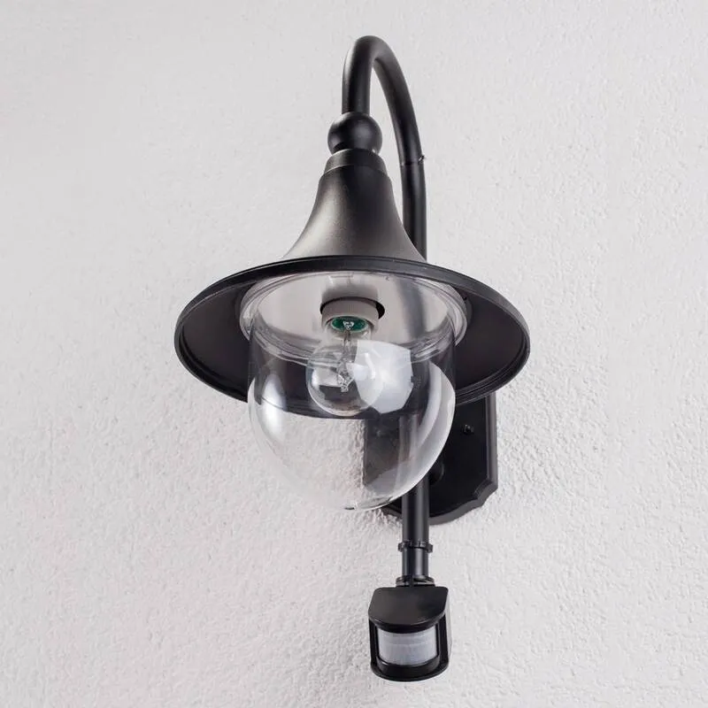 B-Ware Lindby Außenwandleuchte Daphne Wandleuchte Lampe Leuchte Bewegungssensor schwarz