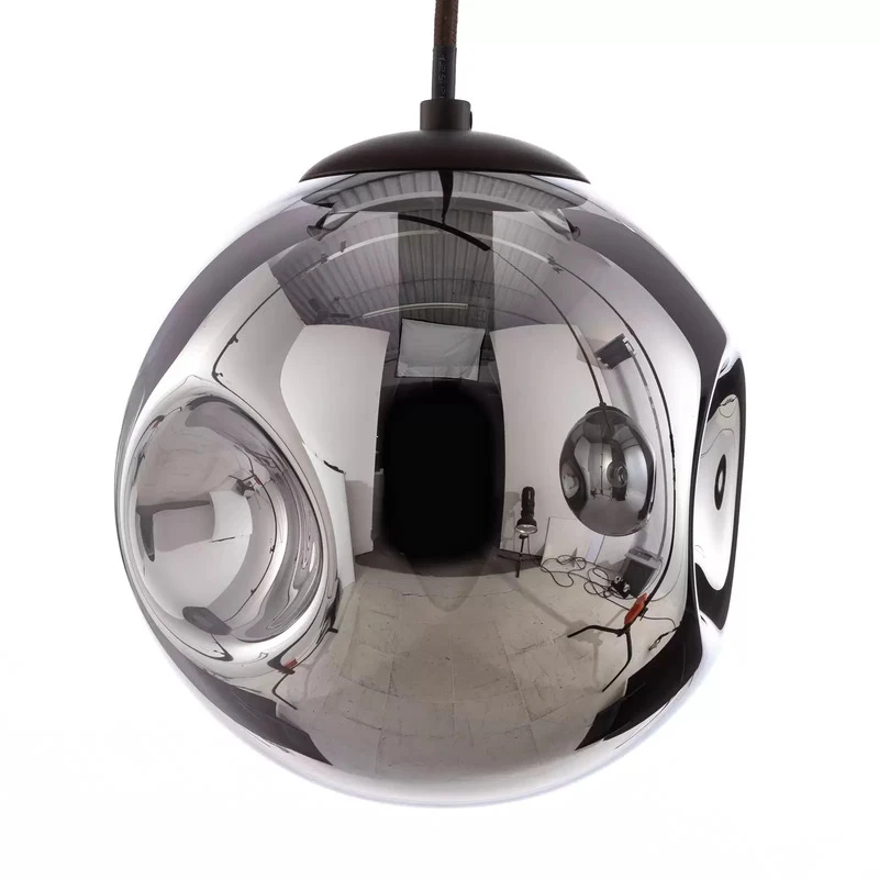 B-Ware Lindby Hängeleuchte Valentina Glas rauchgrau rund Hängelampe Lampe Leuchte S965